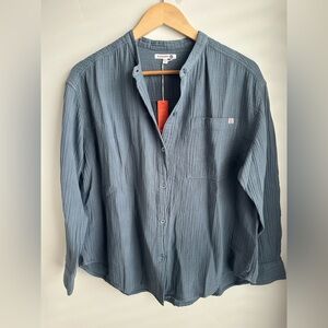 Sundry Blue Button Down Long Sleeve Shirt